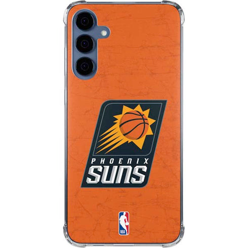 NBA Phoenix Suns Distressed Galaxy S24 Clear Case
